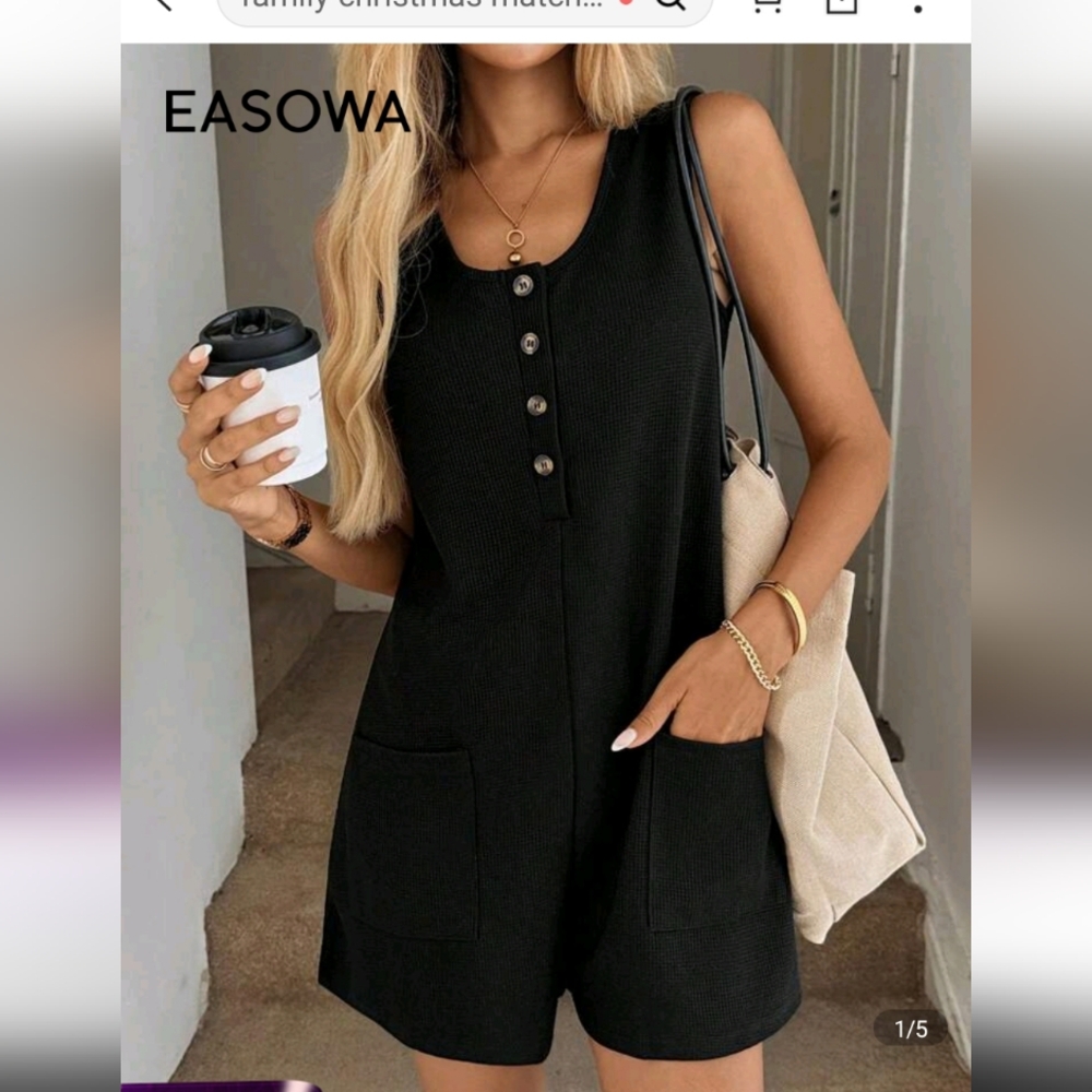 Black Button-Up Sleeveless Dress